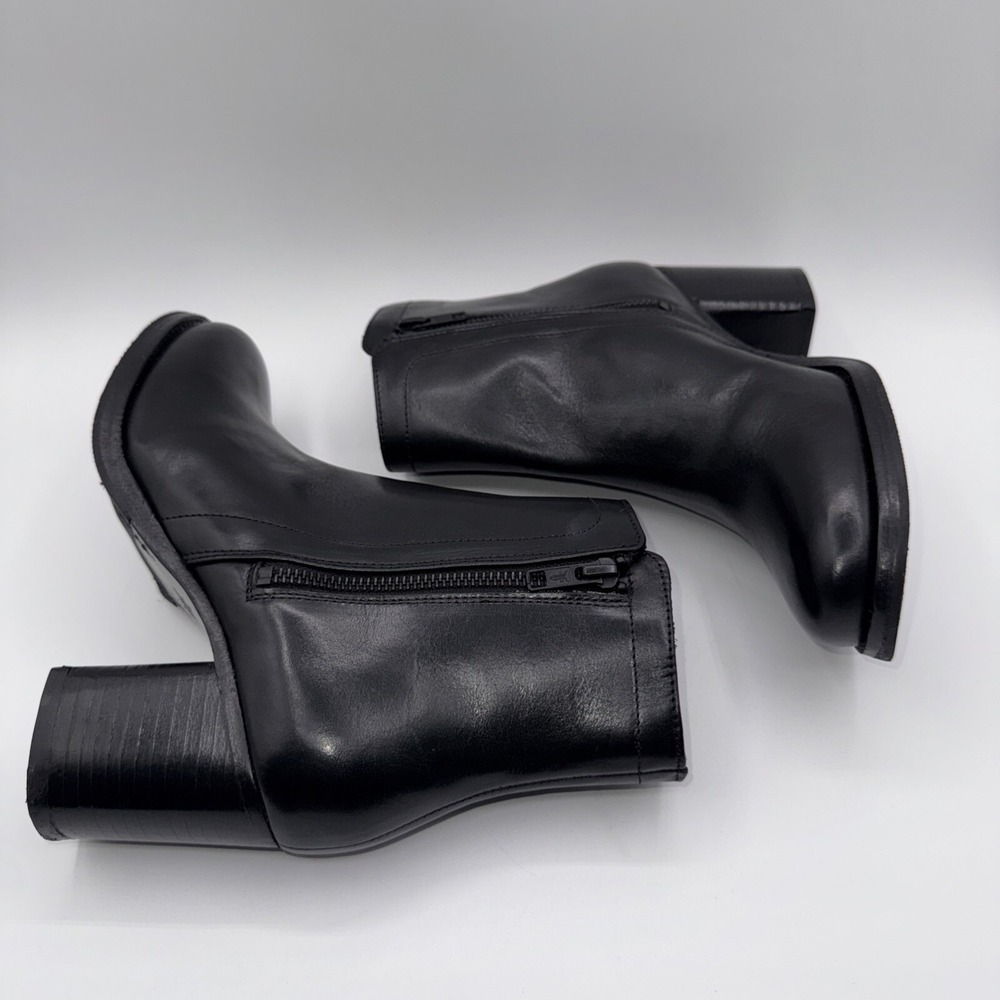 Frye Addie Double Zip Bootie Women's‎ Size 7 Black Leather - Picture 13 of 15